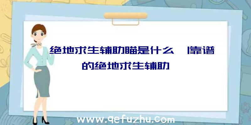 「绝地求生辅助瞄是什么」|靠谱的绝地求生辅助
